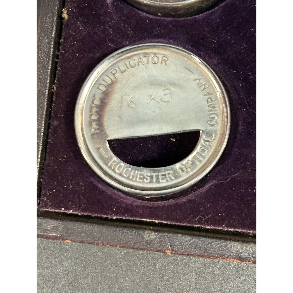 Vintage Rochester Optical Lens Kit With 6 lens in a wood box